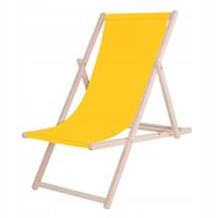 SPRINGOS® Transat de Jardin Chaise longue pliante en bois de plage 120 kg