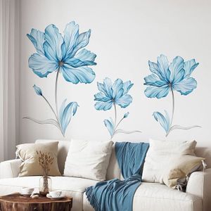 Autocollant Mural PVC 3D Thème Plage Tropicale - Dimensions 55x36 Cm, Décoration Salon Bureau Chambre
