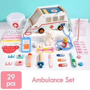 DOCTEUR - VÉTÉRINAIRE Ensemble d'ambulance 29pcs - Kits de médecin en bo