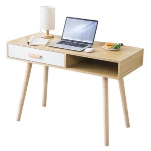 Bureau Scandinave Blanc Et Bois Pas Cher Effie Id Market