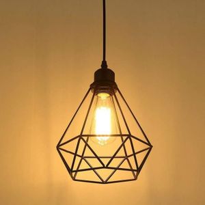LUSTRE ET SUSPENSION Lampe Suspension Vintage E27 Lustre Plafonniers en forme de cage Style Retro Industrielle (sans ampoule)