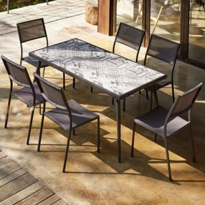 Ensemble table et chaise de jardin Salon de jardin - 6 places - MICA  - Concept Usine