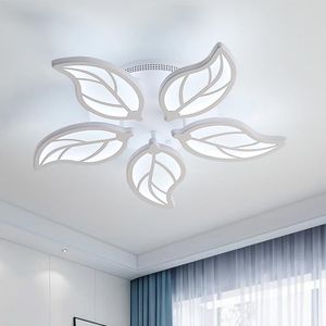 PLAFONNIER Plafonnier LED Moderne, 55W 6500K Lampe de Plafond Design feuilles de saule Pour Chambre Salon Salle à manger - Blanc