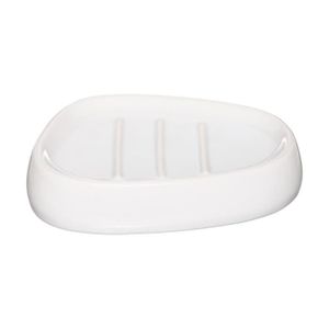 PORTE SAVON Porte savon en céramique blanc FIVE - Silk L,12 x P, 9,5 x H, 2,5 cm