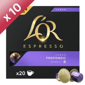 Lot de 200 Capsules de Café L'OR Espresso, 20 Variétés, Intensité 5 à 12  (via Coupon et Abonnement) –