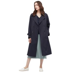 Imperméable - Trench Trench Longue Femme Trench à Double Boutonnage Cou