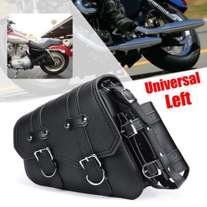 NICECNC Sacoches de Selle de Moto Vintage en Toile cirée à l'huile, sacoches de Moto Compatible with Harley Adventure Street Glide (Marron