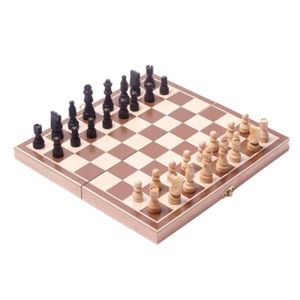 1pc jeu d'échecs éducatif pliant Portable en bois d'apprentissage pour de  fête - Achat / Vente jeu société - plateau - Cdiscount