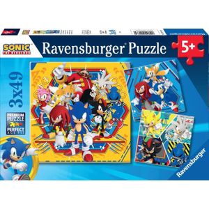 PUZZLE Ravensburger-Puzzles 3x49 pièces - Les aventures de Sonic-4005555011330-A partir de 5 ans