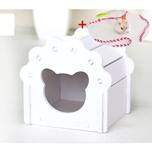 ACCESSOIRE ABRI ANIMAL Hamster Maison Cage Bois jouet à macher DIY coloré
