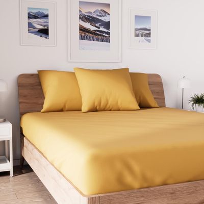 Elegant Comfort Drap-Housse 1500 de qualité hôtelière de qualité supérieure, Microfibre Douce – Poche Profonde jusqu'à 40,6 cm, résistant aux Plis et à la décoloration, très Grand lit, Orange