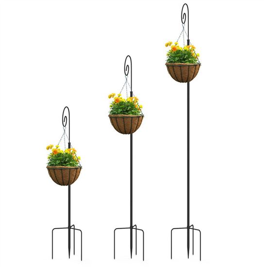 Crochet de berger en fer forgé pour jardin extérieur, 165,1
