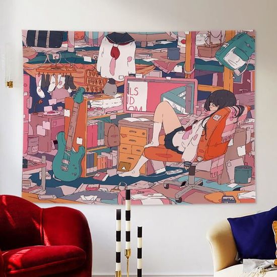 Papier peint Deco,Decoration chambre femme Kawaii – tapisserie de