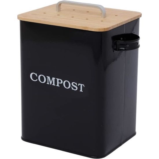 JE CHERCHE UNE IDEE - ME0021 Poubelle à Compost - Seau Perforé avec Couvercle - Conçu pour Déchets Organiques - Capacité 8L - Anse de Transport - Fermeture à Clapet - Panier JE CHERCHE UNE IDEE - ME0021 Poubelle à Compost - Seau Perforé avec Couvercle - Conçu pour Déchets Organiques - Capacité 8L - Anse de Transport - Fermeture à Clapet - Panier