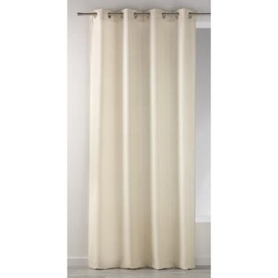 douceur dint/érieur rideau a oeillets 140x280 cm microfibre absolu naturel
