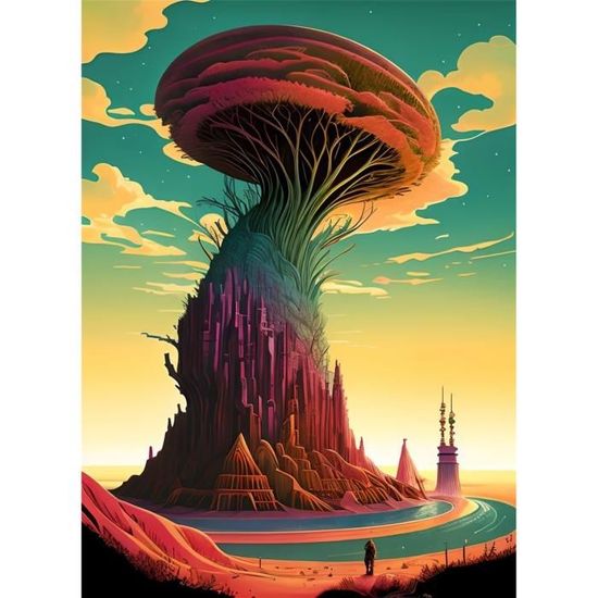 Kit Peinture Diamant 5D “Salle Des Champignons” – 30x40cm, DIY Complet, Pour Adultes Et Enfants