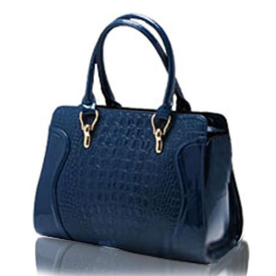 Sac à Main Vintage Années 70 En Simili Croco Rouge Bordeaux - 25x20 Cm, Bandoulière, Occasion
