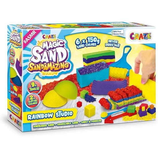 Pâte à modeler pour enfant Kinetic Sand Recharge couleurs 900 g