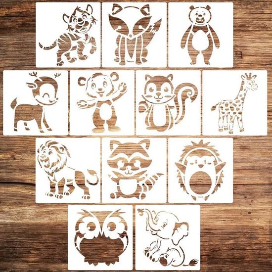 Keboyoe 64 Pièces Pochoirs De Peinture 3 Inches - Pochoirs Réutilisables Pour Meubles Et DIY Créatifs