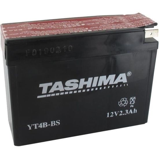 Batterie TASHIMA YT4BBS 12 Volts 2,3A (livrée avec acide séparé)
