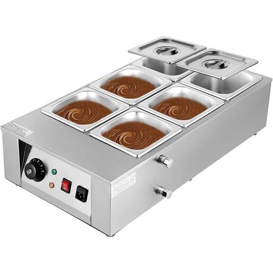 Fondoir Chocolat Fondoir à Chocolat Électrique 2 Réservoirs 80W - Machine Fusion Chocolat, Température 30-85°C Appareil Fondue