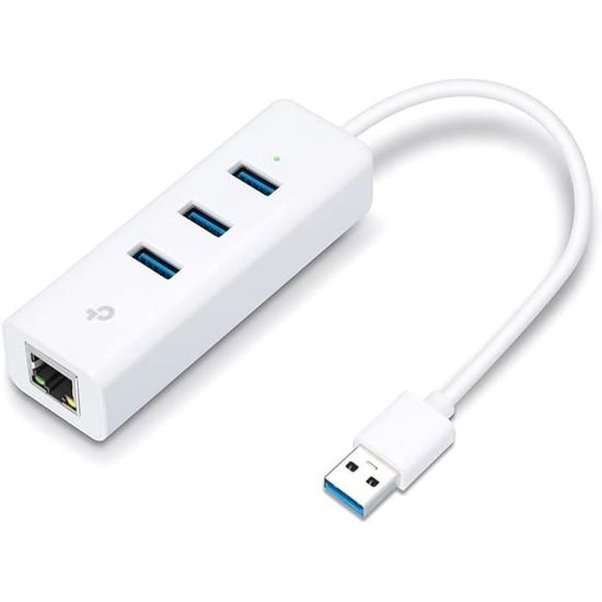 TP-Link UE330 Adaptateur USB 3.0 Ethernet Gigabit & HUB USB 3.0 avec 3 ports USB