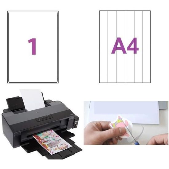 Adhésif transparent A4 pour copieurs/imprimantes laser - 100feuilles