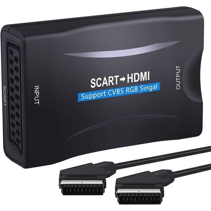 Péritel HDMI Support RGB-CVBS 1080p SCART vers HDMI Convertisseur ...
