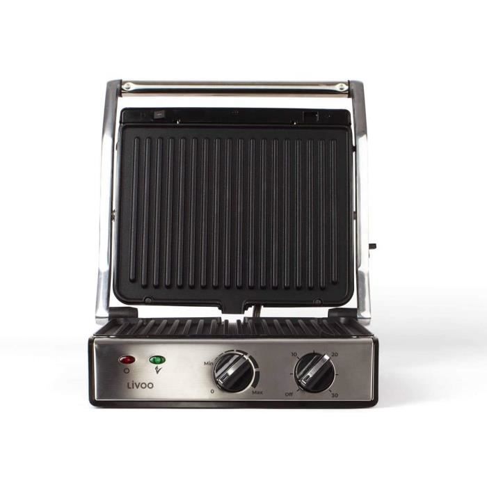Doc221 grill à viande et panini sandwichs thermostat ajustable fonction