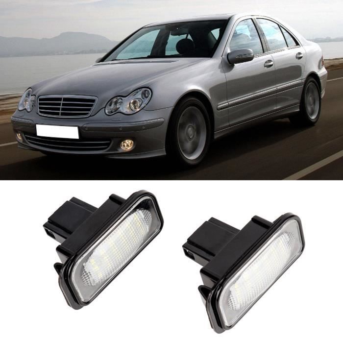 MEIHE 1 Paire 18 LED lampe de voiture plaque d'immatriculation lumière adaptée pour Mercedes Benz W203 W211 W219