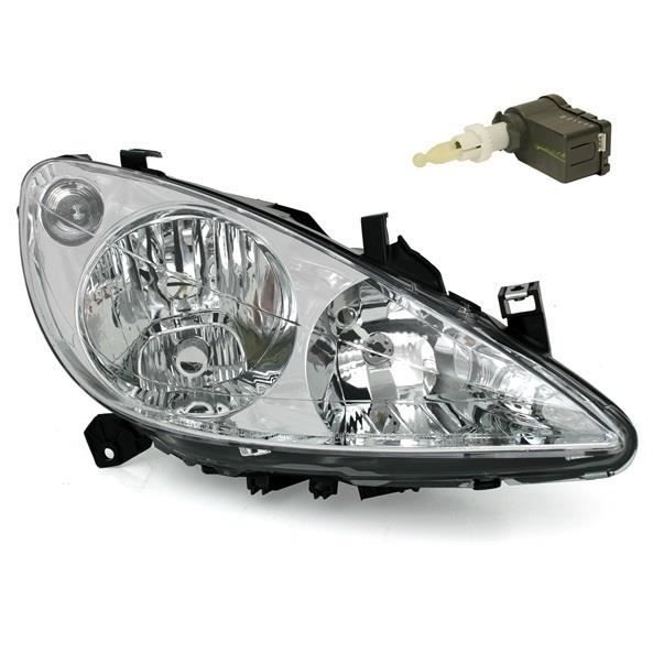 FEUX PHARE AVANT DROIT PASSAGER H7 H1 H1 PEUGEOT 307 DE 08/2000 A 06/2005