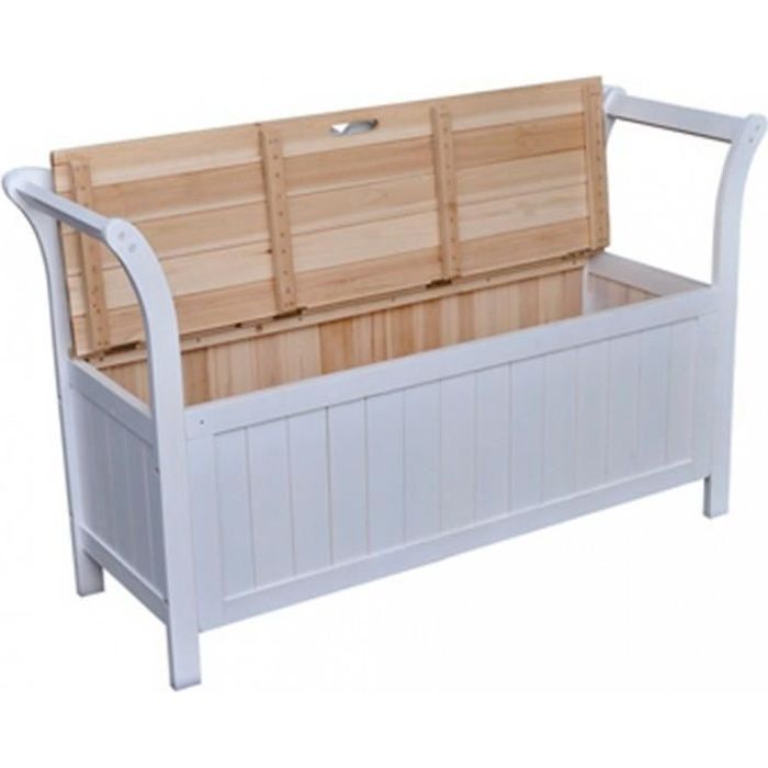Bancs coffres Banc en bois blanc