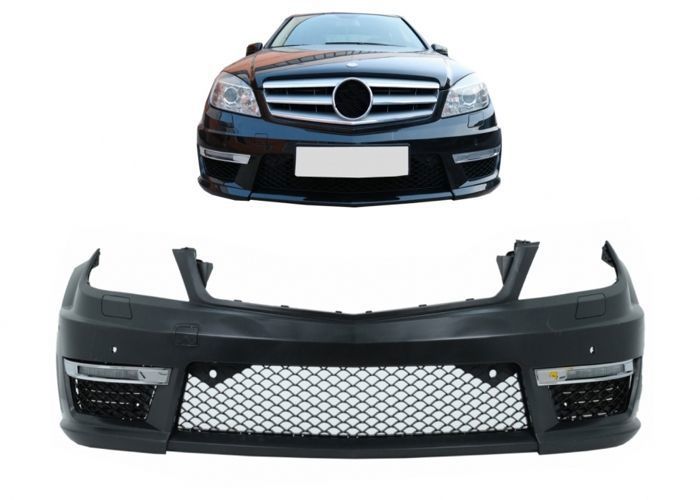 Pare-choc Avant pour Mercedes C-Class W204 S204 SW 07-12 C63 Facelift Design