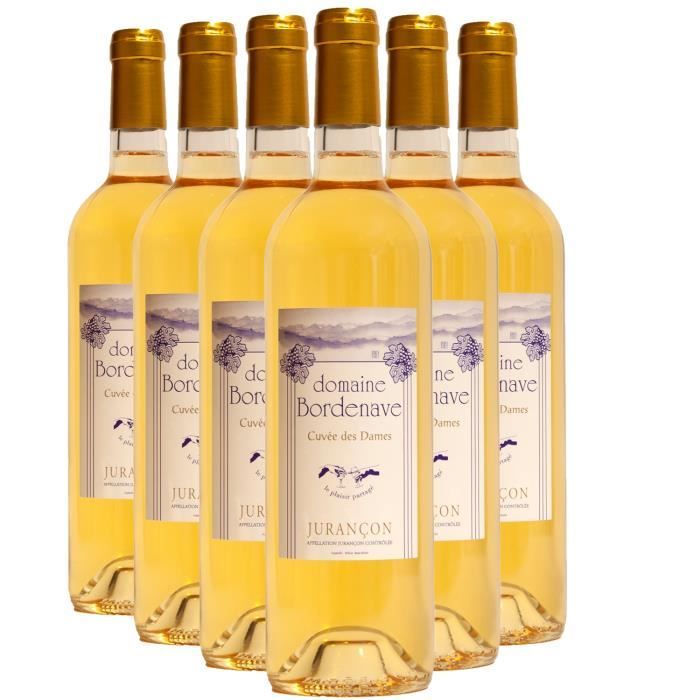 Jurançon Moelleux Cuvée des Dames Blanc 2019 - Lot de 6x75cl - Domaine Bordenave - Vin Doux AOC Blanc du Sud-Ouest