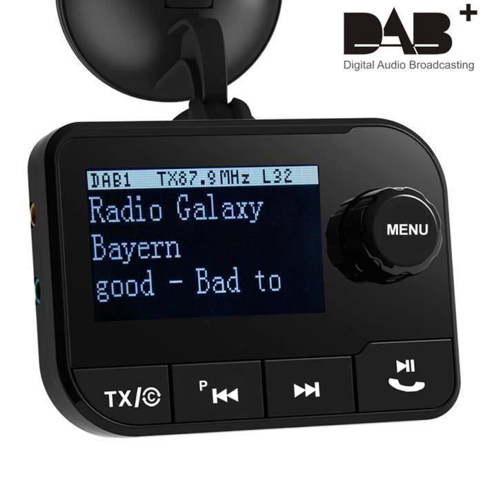 DAB-006 Transmetteur FM de Voiture Bluetooth Lecteur MP3 Adaptateur DAB pour voiture + Kit mains libres Bluetooth