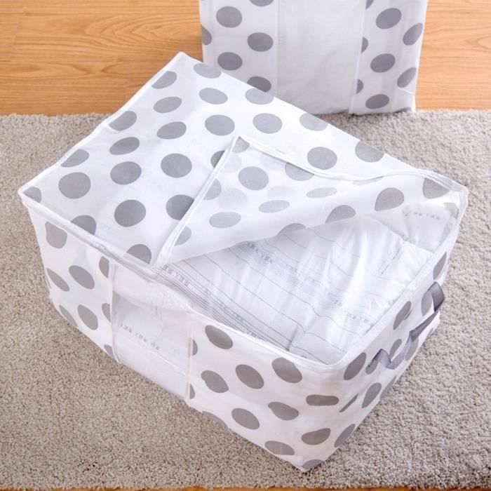 Sac de rangement pliable vêtements couverture couette placard housse chandail b