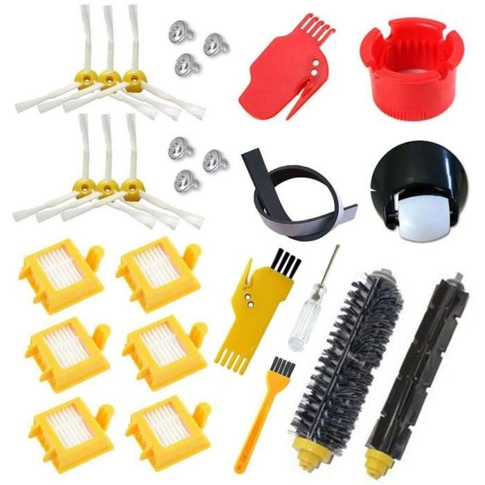 Kit de filtres Hepa pour roue roulante,pour iRobot Roomba série 700 760 770 780 790, brosse à poils, brosses de batteur flexibles