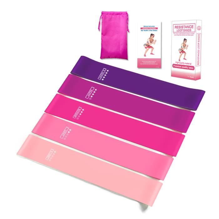 Bandes de boucle de résistance, bandes d'exercice de résistance pour le fitness à domicile, bandes d'entraînement en latex naturel,