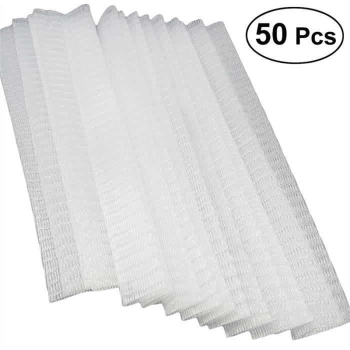 50pcs pinceau de maquillage couverture de maille protecteur cosmétique brosse protège-manches