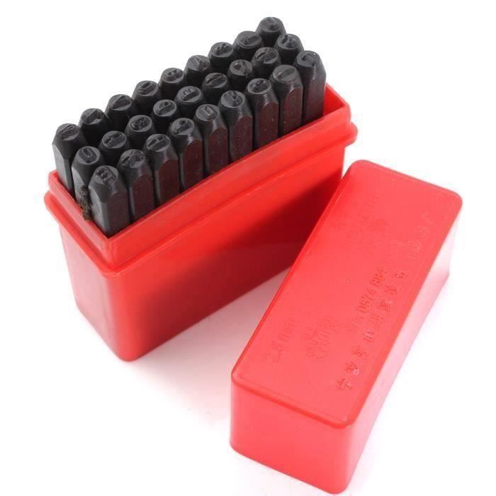 27 Lettres 9 Chiffre Coffret Poinçon Frapper Moule Acier Métal Marquage Sceau 6MM Wir65