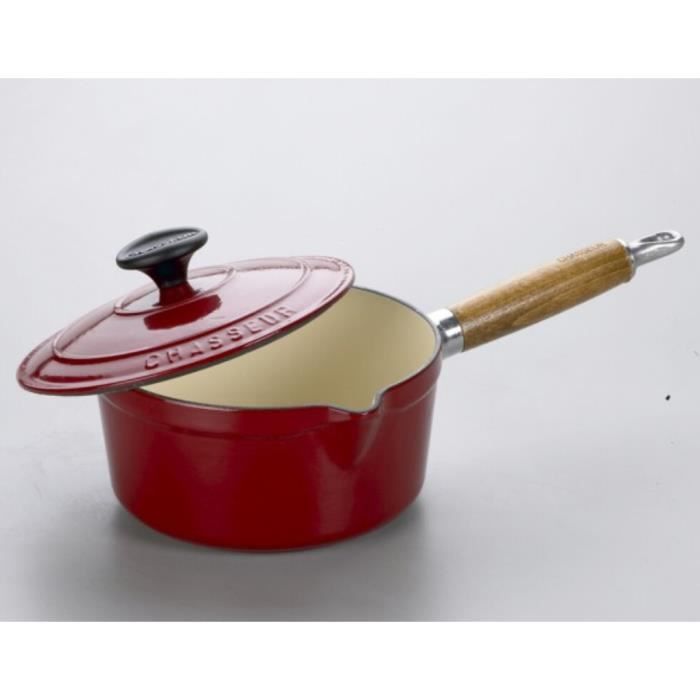 Chasseur - casserole en fonte 20cm avec couvercle - 3483rouge