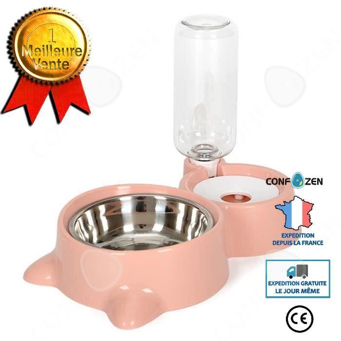 CONFO Gamelle pour chien automatique chat gamelle pour chien bols distributeur d'eau chaton bol à boire chiens m Rose