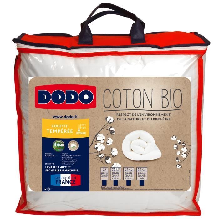 DODO Couette tempérée Coton Bio - 200 x 200 cm
