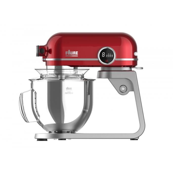 ROBOT PÂTISSIER MAGIC BAKER FAURE FKM-804MP1 - 800W - 8 VITESSES - ROUGE