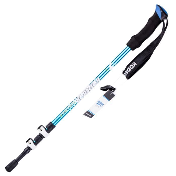 Alliage d'aluminium Alpenstock Multifunctional Trekking Pole Béquilles de randonnée pliables Béquille de ski BATON DE MARCHE