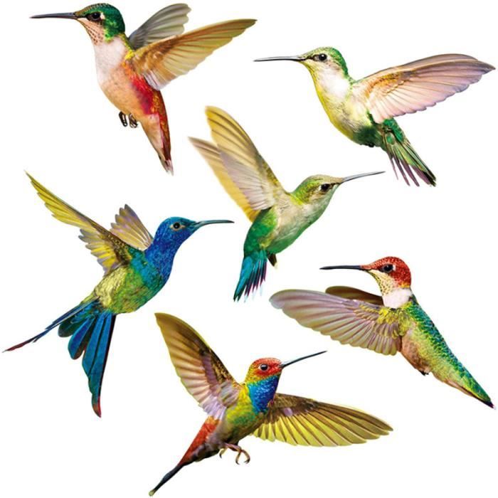 6 Pièces Colibri Fenêtre S'Accroche Décor personnalisation vehicule - decoration vehicule confort conducteur passager