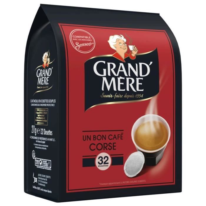 GRAND' MERE Café corsé - 32 dosettes - 211 g