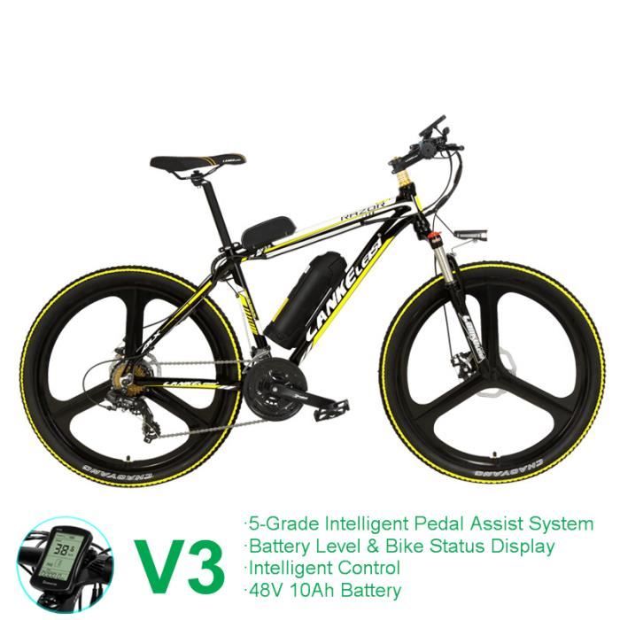 Vélo électrique de 26 pouces, vélo de ville, fourche à suspension à ressort à huile, vélo à assistance par pédale, longue endurance