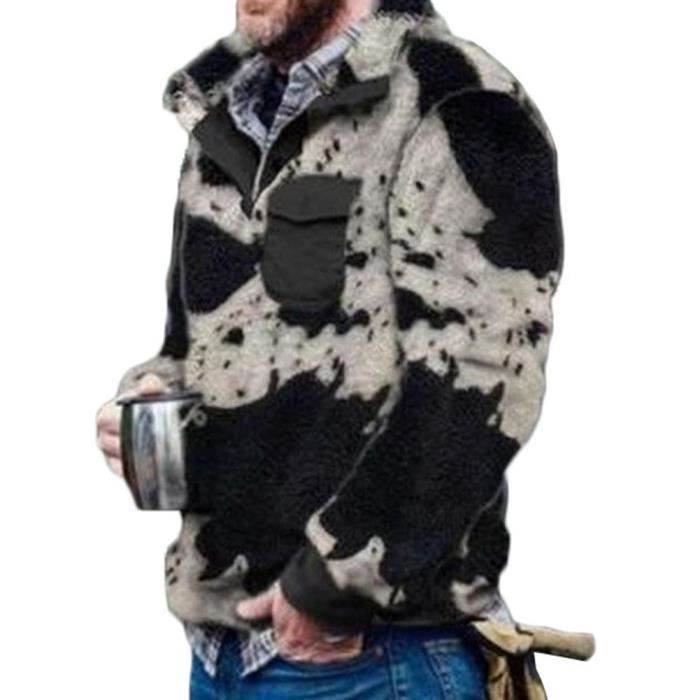 Homme Manteau d'hiver Décontracté Molleton Manteau d'Extérieur Manteau Fausse Fourrure Manteau Chaud Peluche Photo7