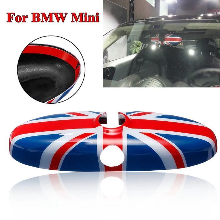 NEUFU Couverture de Rétroviseur Intérieur Pour BMW MINI Cooper R52 R55 R56 R57 R60 R61 Bleu + Rouge